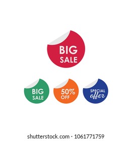 Big Sale 50% off Label Vector Template Design Illustration