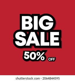 Big sale 50% off, offer, promotion, summer