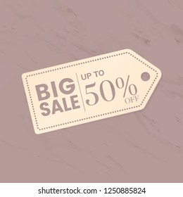 Big sale up to 50% off shop promotion advertisement badge vector