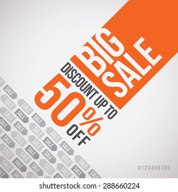 Big Sale Up To 50% Off. Vector Illustration