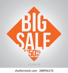 Big sale up to 50% off. Vector illustration