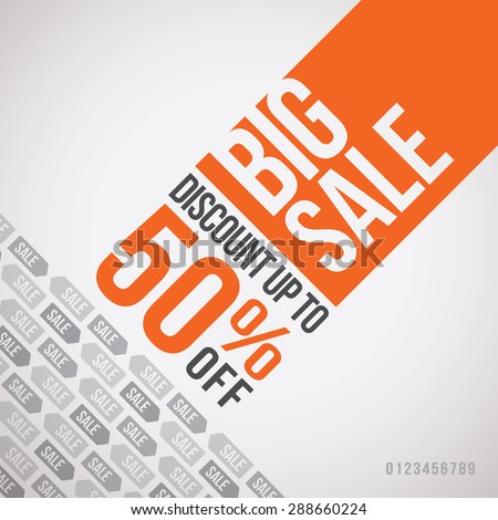 Big sale up to 50% off. Vector illustration