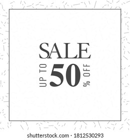 Big sale up to 50 percent off. Big sale special offer. Sale banner template design . Vector illustration.