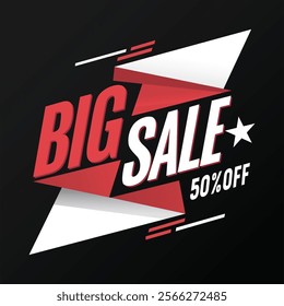 Big Sale 50 Percent Off Dynamic Promotional Banner