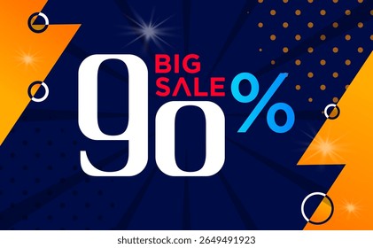 Big Sale 90% Vector Illustration for Shopping Day