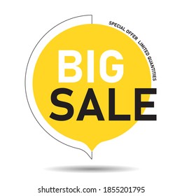 Gran venta de fondo abstracto con el texto "Oferta especial cantidades limitadas", Vector Banner para tienda.	