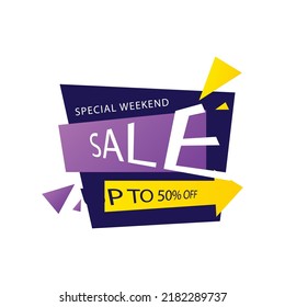 Big sale with abstract gradient background, up to 50% off. Discount promotion layout banner template design. Vector illustration