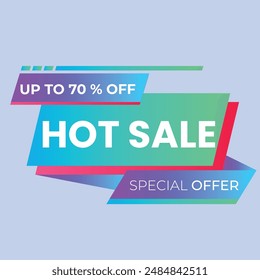 Big sale with abstract gradient background, up to 50% off. Discount promotion layout banner template design. Vector illustration
