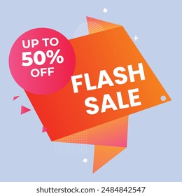 Big sale with abstract gradient background, up to 50% off. Discount promotion layout banner template design. Vector illustration