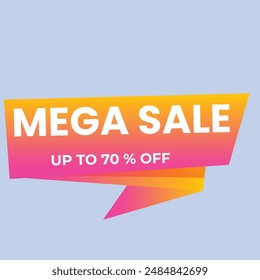 Big sale with abstract gradient background, up to 50% off. Discount promotion layout banner template design. Vector illustration
