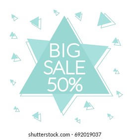 BIG SALE. Abstract sale sign with explosion effect. Vector illustration.