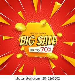 Big Sale Background And Promo Template.