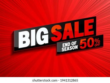 Big Sale background template promotion, end of season.