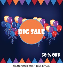 big sale background vector image