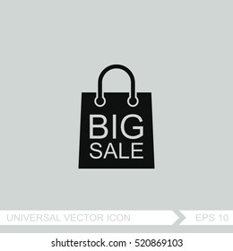 Big sale bag vector icon.