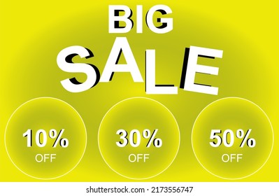 Big sale banner, up to 10%, 30% and 50% off. This weekend only, special offer