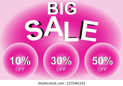 Big sale banner, up to 10%, 30% and 50% off. This weekend only, special offer