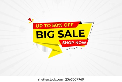 Big sale banner. Abstract colorful sales banner.  template. Biggest sale of the year. discounts Big sale. Product discount festival tag design. Promotion special marketing poster design banner design.
