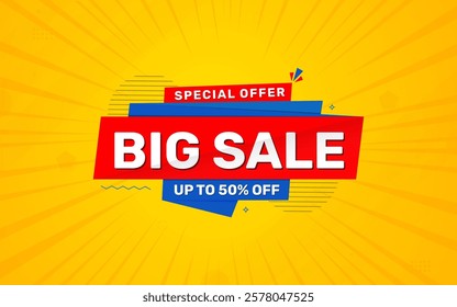 Big sale banner. Abstract colorful sales banner. template.sale of the year. discounts Big sale.