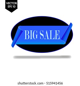 Big Sale Banner Advertising Invitation Realistic tape Paper tape