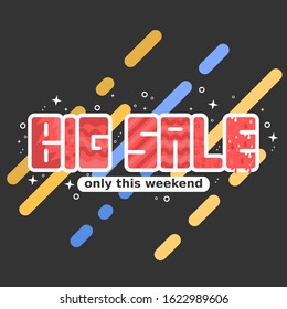 big sale banner background vector flat art