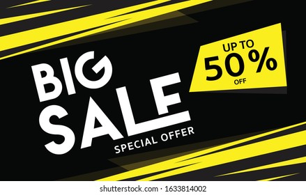 big sale banner background vector design