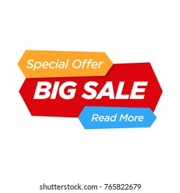 Big sale banner, best offer, vector eps10 illustration