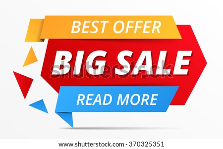 Big sale banner, best offer, vector eps10 illustration