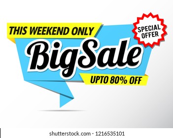 big sale banner blue design