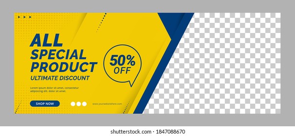 Big sale banner cover social media design template promotion