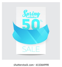 Big Sale Banner. Cristal. Vector Illustration Bright lighting
