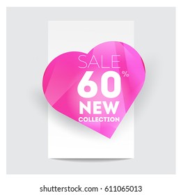 Big Sale Banner. Cristal. Vector Illustration Bright lighting