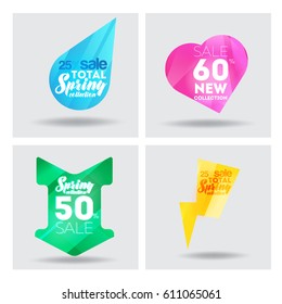 Big Sale Banner. Cristal. Vector Illustration Bright lighting