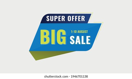 Big Sale banner design, end of season special offer banner.