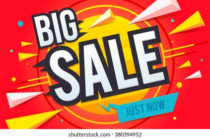 Big sale banner. Sale and discounts. Brochure with big sale for celebration design. Sale, discount, special offer concept. Banner discount poster. Vector illustration