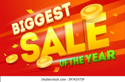 Big sale banner. Sale and discounts vector illustration. Sale Background for your business Promotion. Sale Flyer design.  Biggest sale poster Design banner 