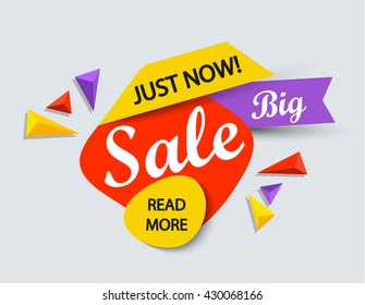 Big sale banner. Sale and discounts. Vector illustration.