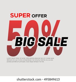 Big sale banner. Sale and discounts. Vector illustration
