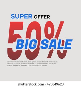 Big sale banner. Sale and discounts. Vector illustration