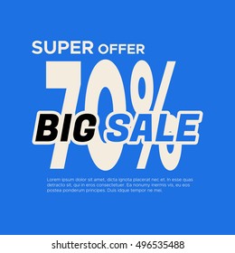 Big sale banner. Sale and discounts. Vector illustration