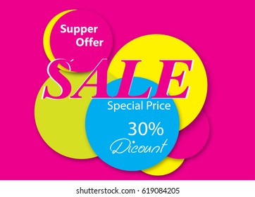 Big sale banner. Sale and discounts. Vector illustration