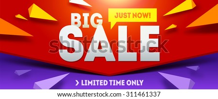 Big sale banner. Sale and discounts. Vector illustration