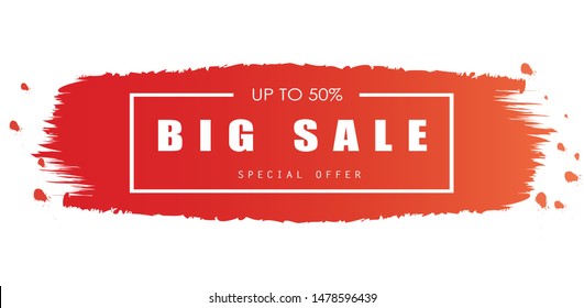 Big sale banner gradient brush, best offer, Vector illustration eps 10.