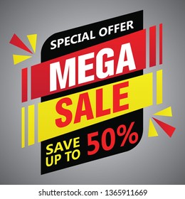 Big sale banner. Limited time only. Vector illustration