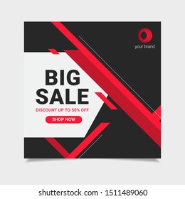 Big sale banner modern design template.