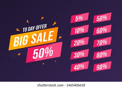 Big Sale Banner Modern Template Design Vector Illustration