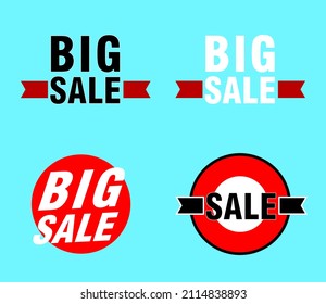 big sale banner and price tag labels vector image
