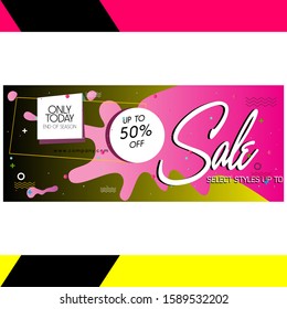 big sale banner promo template with gradient color abstract splash concept