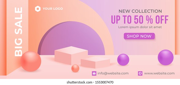 big sale banner promotion template vector