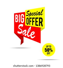 Special Offer Mega Sale Vector Banner Stock Vector (Royalty Free ...